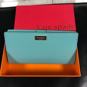 Kate Spade Stacy light aqua wallet
